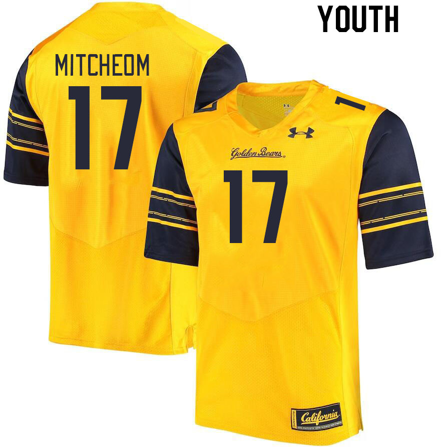 Youth #17 Noah Mitcheom California Golden Bears College Football Jerseys Stitched Sale-Gold - Click Image to Close